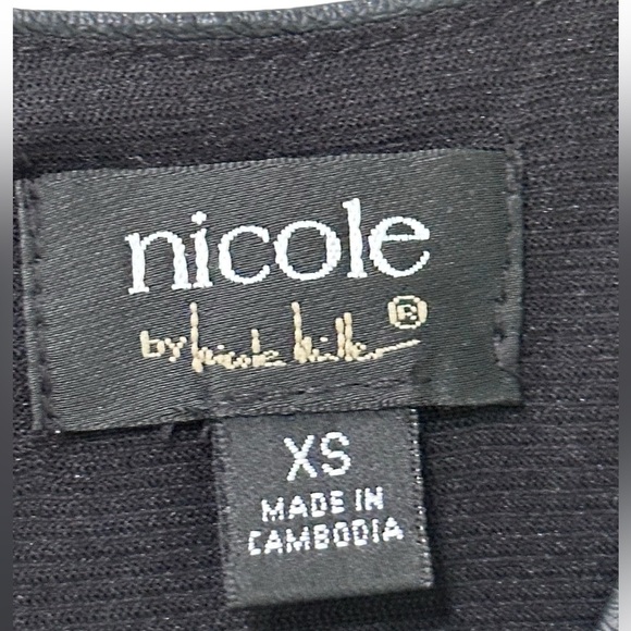 Nicole by Nicole Miller Black Sleeveless V Neck Jumpsuit Front Pockets Size XS - Picture 10 of 11